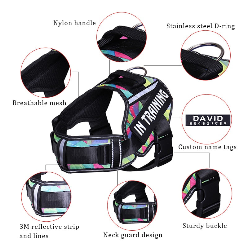 Adjustable nylon dog harness