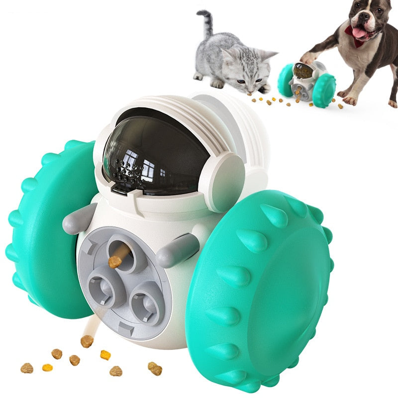 Interactive dog food dispenser