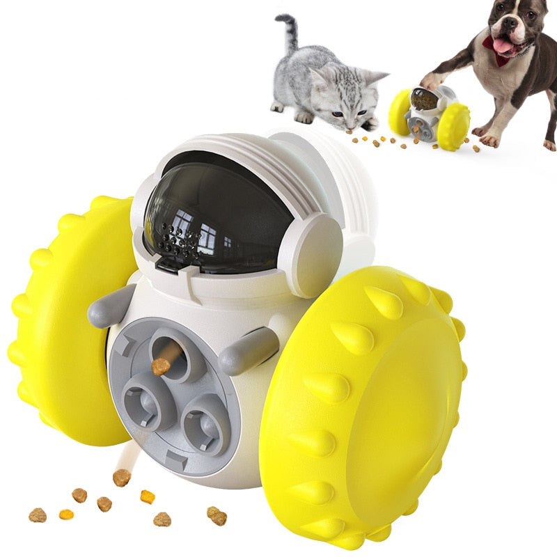 Interactive dog food dispenser